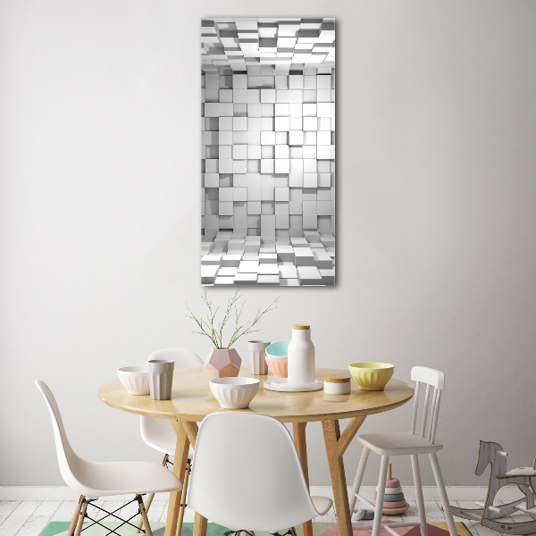 Verticaal glasschilderij Kubussen