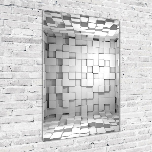 Verticaal glasschilderij Kubussen