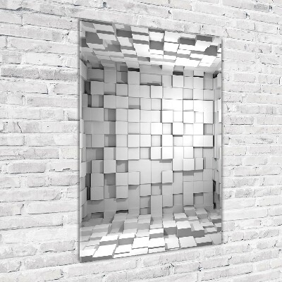 Verticaal glasschilderij Kubussen