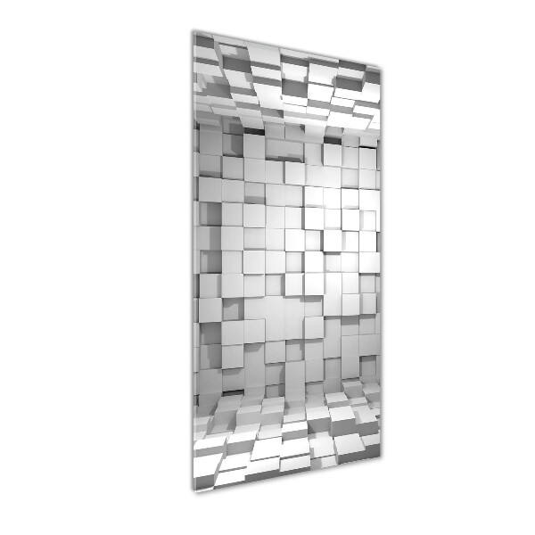 Verticaal glasschilderij Kubussen