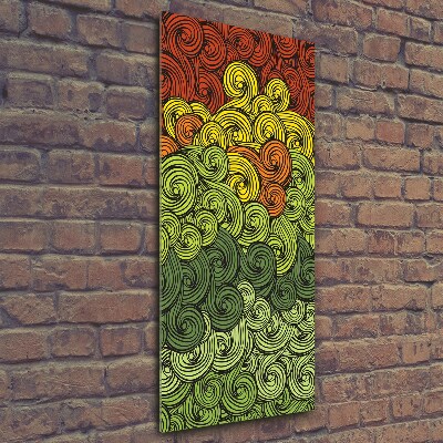 Verticale foto op glas Kleurrijke golven