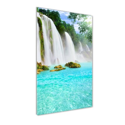 Verticale glasfoto Waterval
