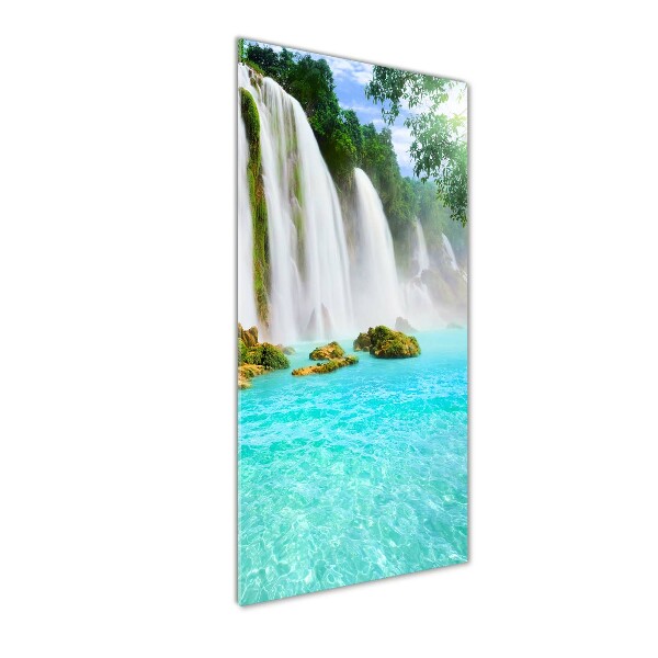 Verticale glasfoto Waterval