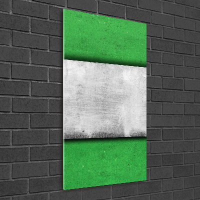 Verticale foto op glas Groene muur