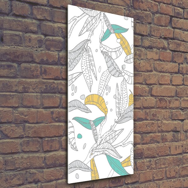 Foto obraz na szkle pionowy Kolorowe liście