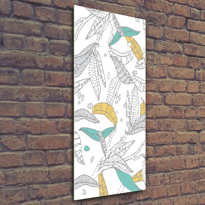 Verticale glasfoto Kleurrijke bladeren