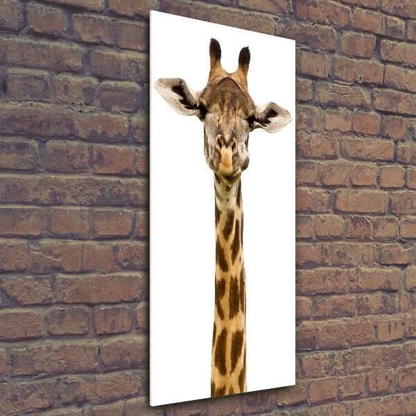 Verticale glasfoto Giraffe