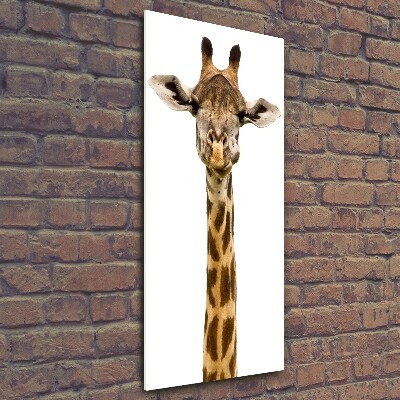 Verticale glasfoto Giraffe