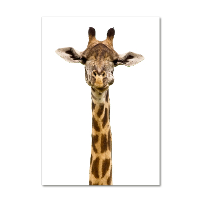 Verticale glasfoto Giraffe