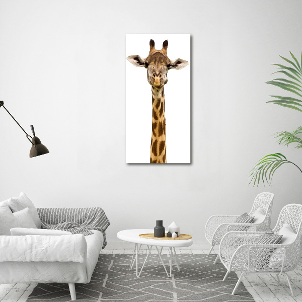 Verticale glasfoto Giraffe