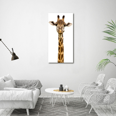 Verticale glasfoto Giraffe
