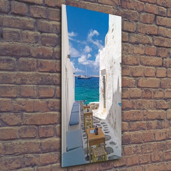 Verticale foto op glas Griekse straten
