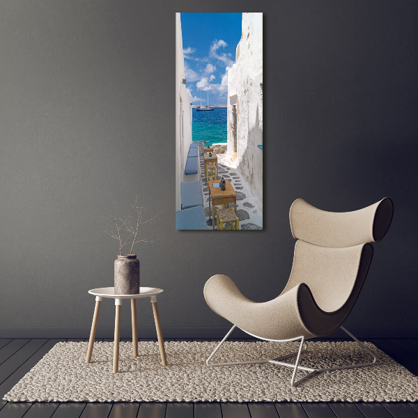 Verticale foto op glas Griekse straten