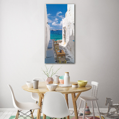 Verticale foto op glas Griekse straten