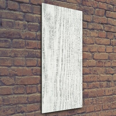 Verticale foto op glas Wit linnen canvas
