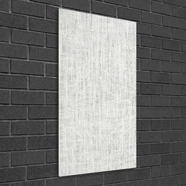 Verticale foto op glas Wit linnen canvas