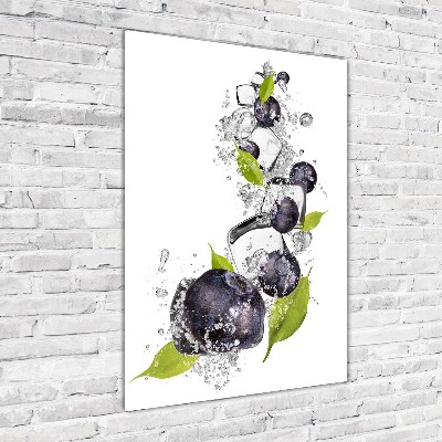 Verticale glasfoto Bessen en ijs