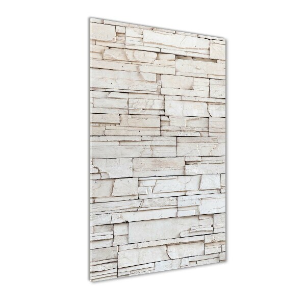 Verticaal glasschilderij Stenen muur