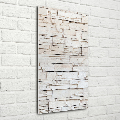 Verticaal glasschilderij Stenen muur