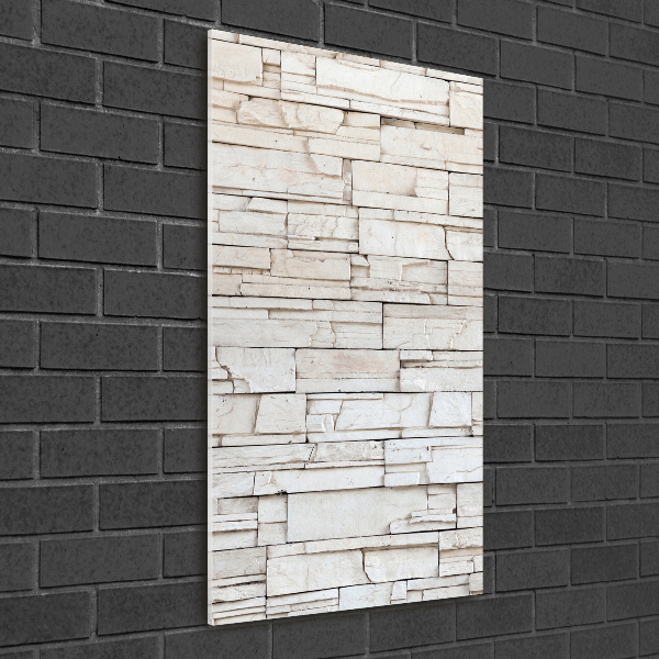 Verticaal glasschilderij Stenen muur
