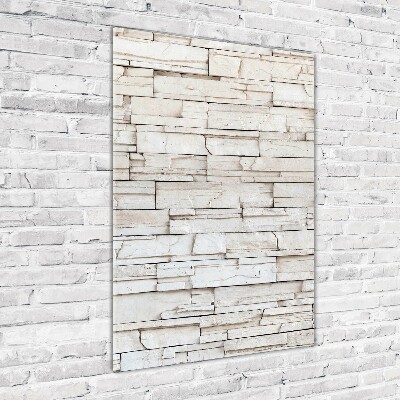 Verticaal glasschilderij Stenen muur