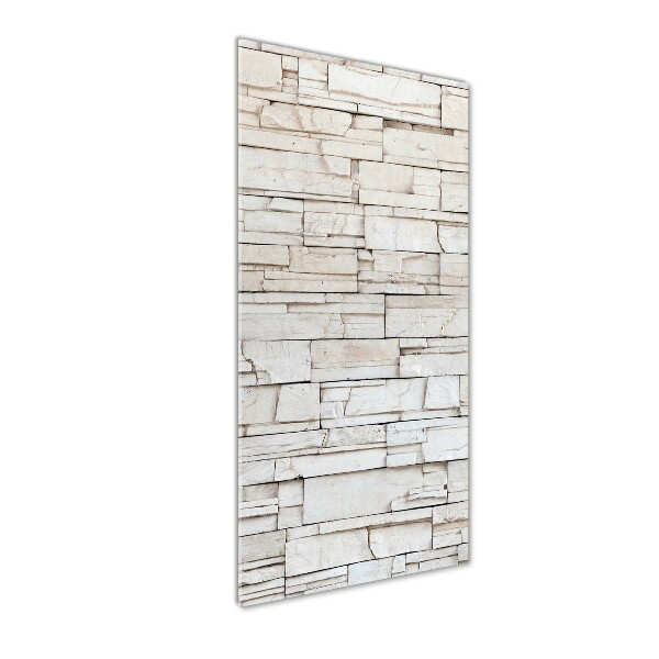 Verticaal glasschilderij Stenen muur