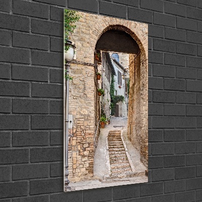 Verticale glasfoto Italiaanse straten