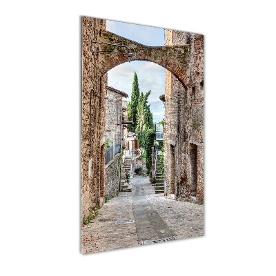 Verticale glasfoto Italiaanse straten