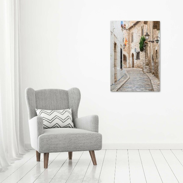 Verticaal glasschilderij Straten in Spanje