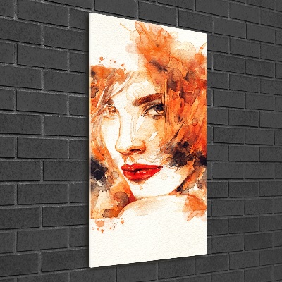 Foto-obraz na szkle pionowy Abstrakcja kobieta