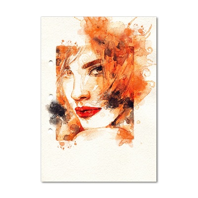 Verticale glasfoto Abstracte vrouw