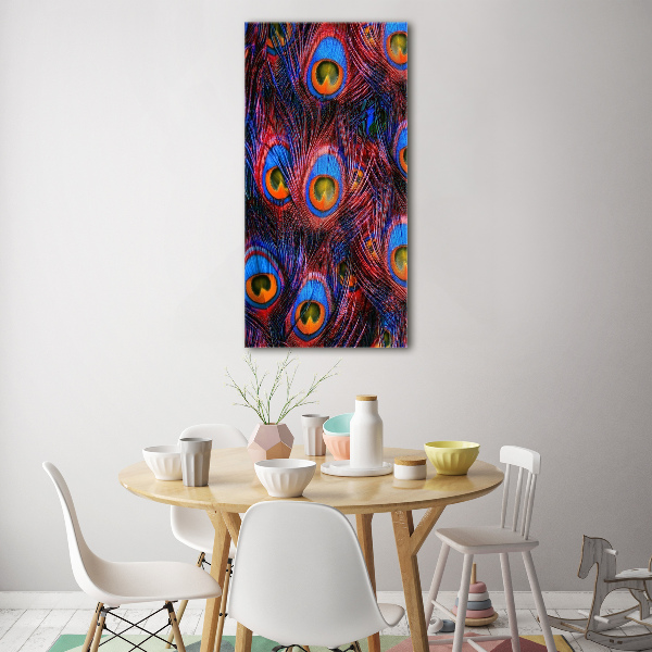 Verticale glasfoto Pauwenveren