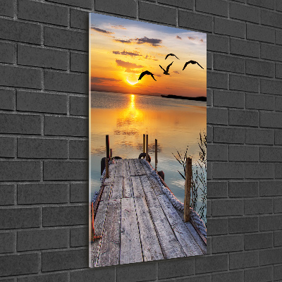 Foto obraz zdjęcie na szkle pionowy Drewniane molo