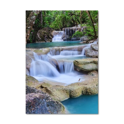 Verticale foto op glas Waterval Thailand