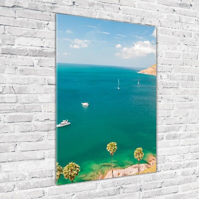 Foto obraz szklany pionowy Jachty Tajlandia