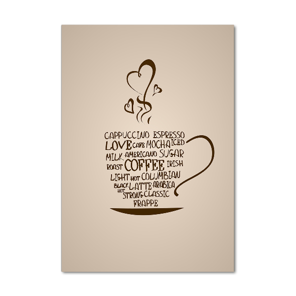 Verticale foto op glas Een kopje koffie