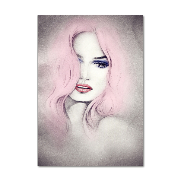 Verticale foto op glas Abstracte vrouw