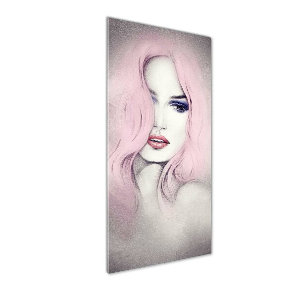 Verticale foto op glas Abstracte vrouw