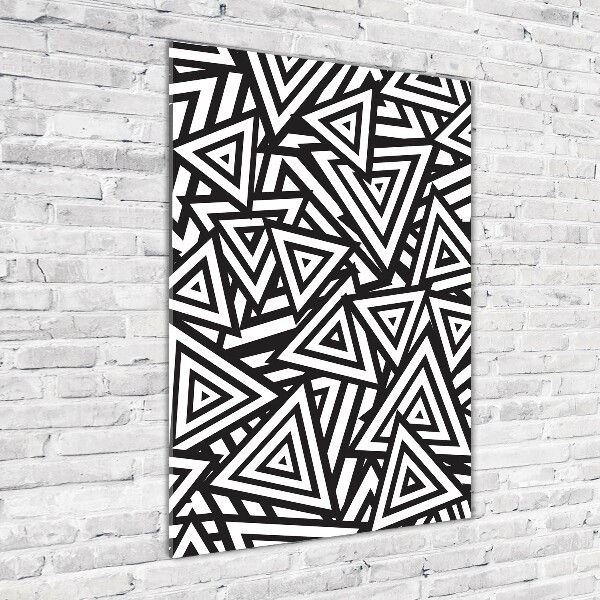 Verticale foto op glas Achtergrond met driehoeken