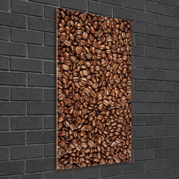 Verticaal glasschilderij Koffiebonen