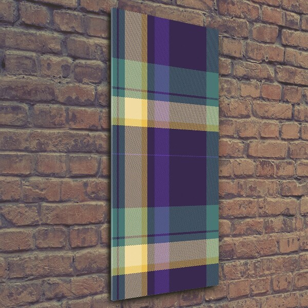 Verticale glasfoto Geruite textuur