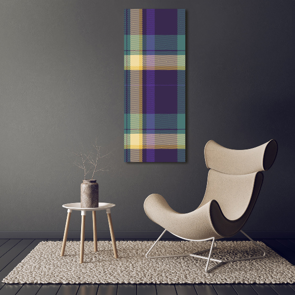 Verticale glasfoto Geruite textuur