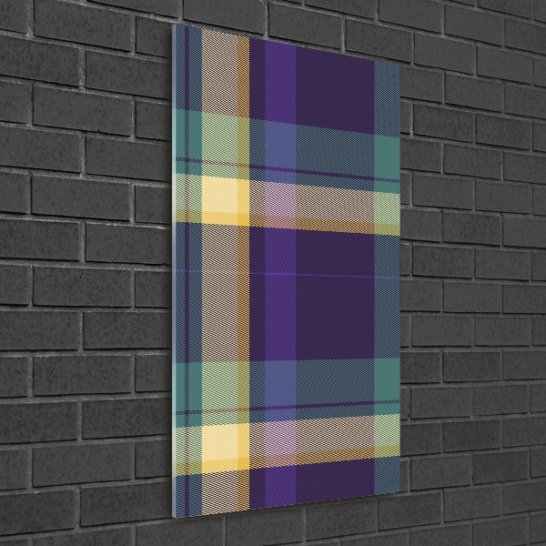 Verticale glasfoto Geruite textuur