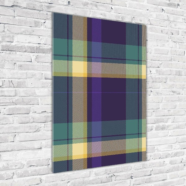 Verticale glasfoto Geruite textuur