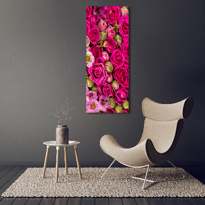 Verticale glasfoto Een boeket bloemen
