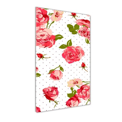 Foto obraz szkło hartowane pionowy Dzikie róże