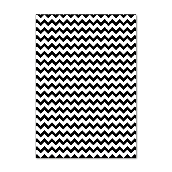 Verticaal glasschilderij Zigzags