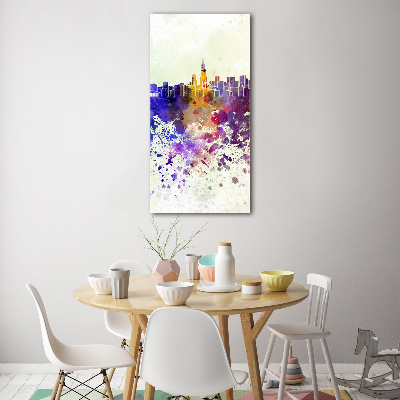 Verticale foto op glas Kleurrijk Chicago