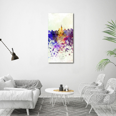 Verticale foto op glas Kleurrijk Chicago