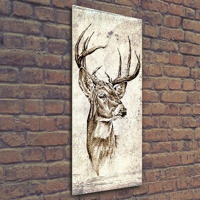 Fotoobraz szklany na ścianę do salonu pionowy Jeleń